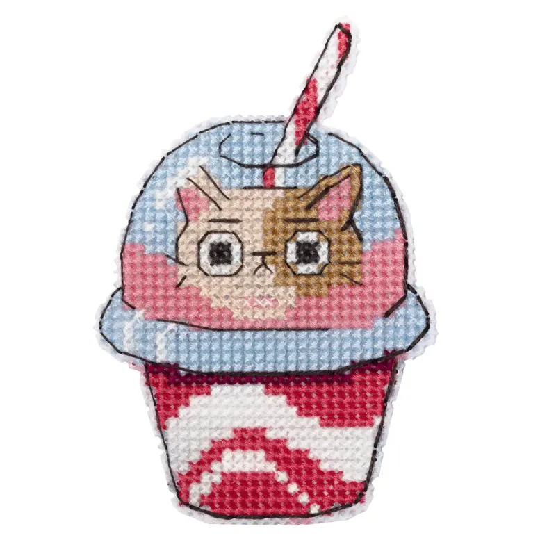 Kreuzstich-Set KLART "Weiche Katzen (Kühlschrankmagnete)" KL8-553