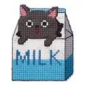 Kit de point de croix KLART "Chats doux (aimants de réfrigérateur)" KL8-553