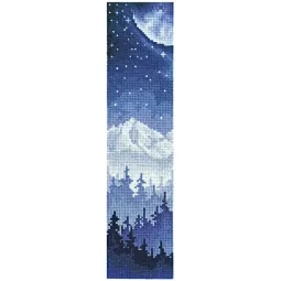 Bookmark. Moon over the forest SANZ-48