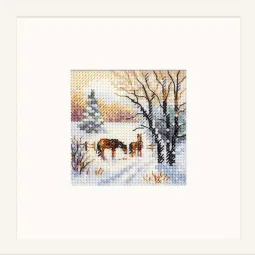 Kreuzstich-Set "Winter kam. Pferde" S0-238