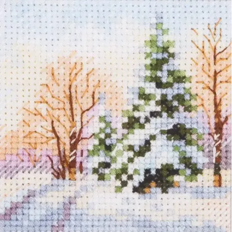 Cross stitch kit "Winter came. Spruce under the snow" S0-237