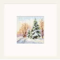 Kit de point de croix "L'hiver est arrivé. Épinette sous la neige" S0-237