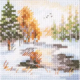 Kreuzstich-Set "Der Winter kam. Im Wald" S0-236