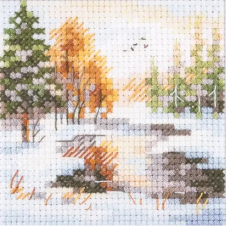 Kit de point de croix "L'hiver est arrivé. Dans la forêt" S0-236