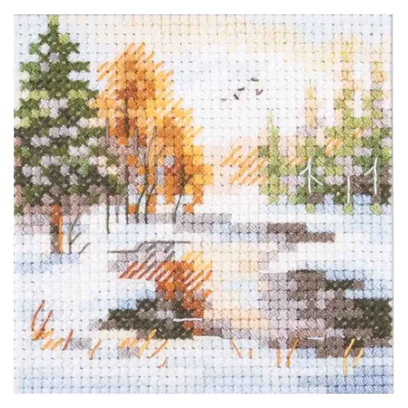 Kit de point de croix "L'hiver est arrivé. Dans la forêt" S0-236