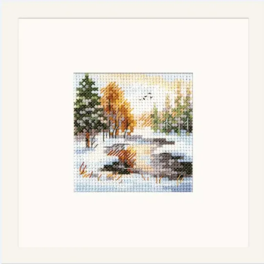 Kit de point de croix "L'hiver est arrivé. Dans la forêt" S0-236