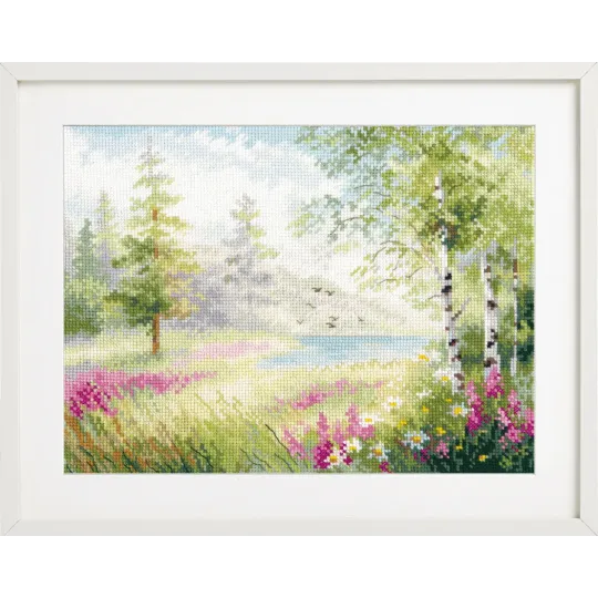 Kreuzstich-Set "Blausee. Stille" S3-34