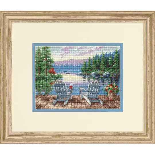 Набор для вышивания крестом Petite Gold Collection Lakeside Morning D70-65231