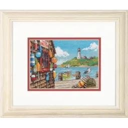 Kryželio siuvinėjimo rinkinys Petite Gold Collection Dockside D70-65230
