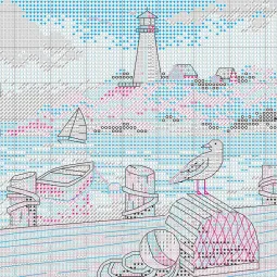 Cross stitch kit Petite Gold Collection Dockside D70-65230