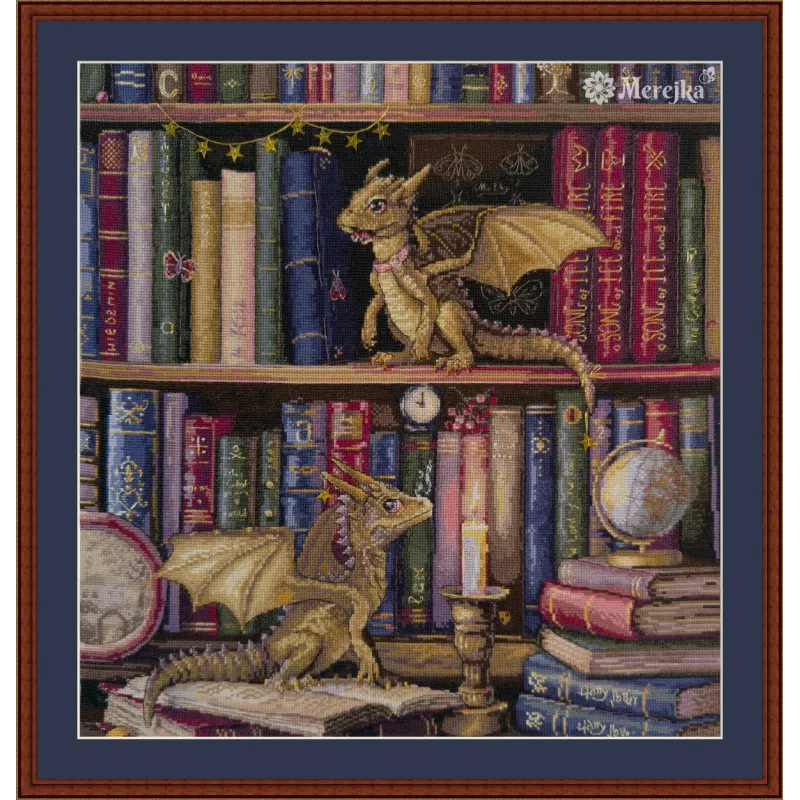 Kit de point de croix « Les chasseurs de papillons de nuit » 37x39 cm SK266