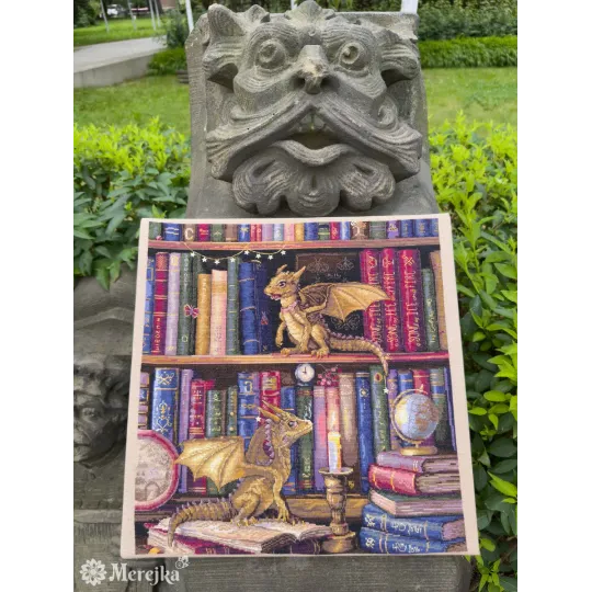 Kit de point de croix « Les chasseurs de papillons de nuit » 37x39 cm SK266