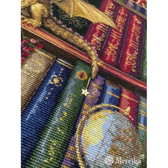 Kit de point de croix « Les chasseurs de papillons de nuit » 37x39 cm SK266