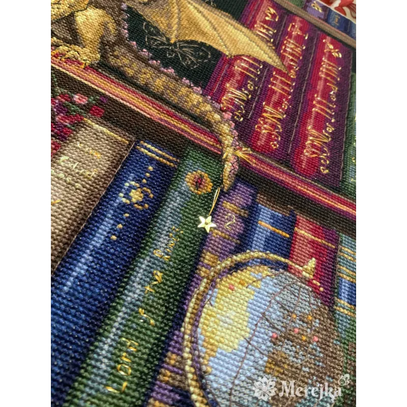 Kit de point de croix « Les chasseurs de papillons de nuit » 37x39 cm SK266