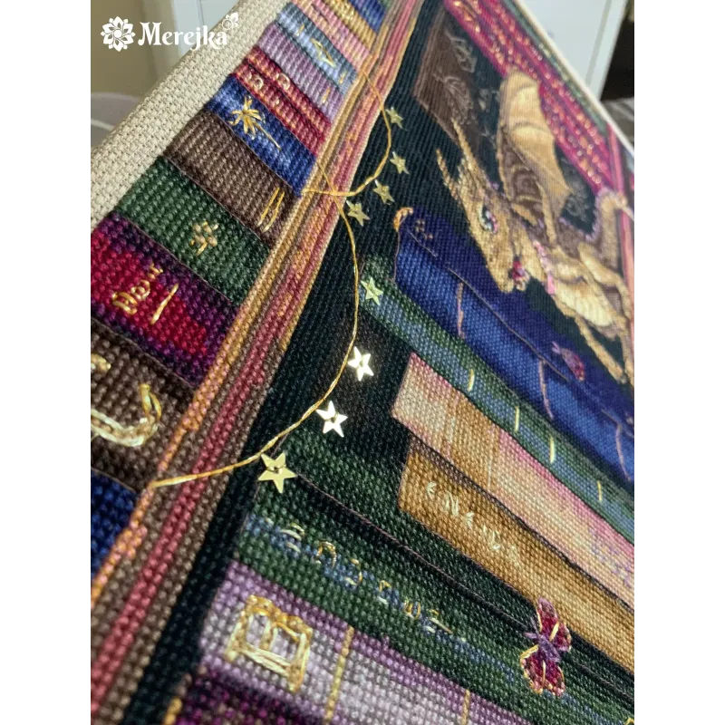 Kit de point de croix « Les chasseurs de papillons de nuit » 37x39 cm SK266