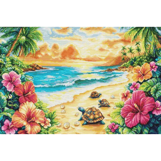 Kreuzstich-Set "Tropischer Sommer" 43 x 29 cm SBU5089