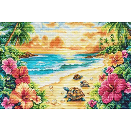 Kit de point de croix « Été tropical » 43 x 29 cm SBU5089