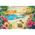 Kit de point de croix « Été tropical » 43 x 29 cm SBU5089