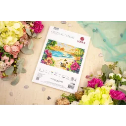 Kit de point de croix « Été tropical » 43 x 29 cm SBU5089