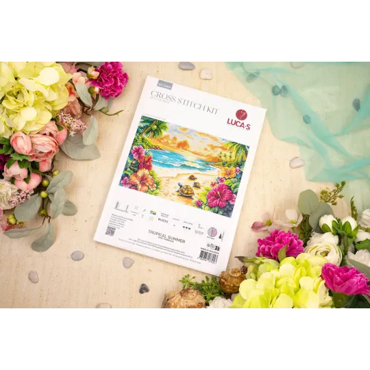 Kit de point de croix « Été tropical » 43 x 29 cm SBU5089