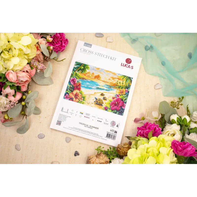 Kit de point de croix « Été tropical » 43 x 29 cm SBU5089