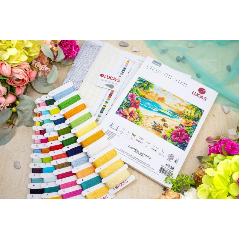 Kit de point de croix « Été tropical » 43 x 29 cm SBU5089