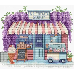 Cross Stitch Kit "Ice Cream Scoop" 24 x 20 cm SB1428