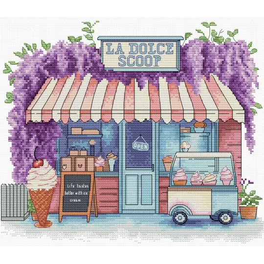 Cross Stitch Kit "Ice Cream Scoop" 24 x 20 cm SB1428