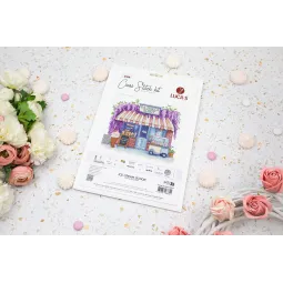 Siuvinėjimo kryželiu rinkinys "Ledų porcija" 24 x 20 cm SB1428