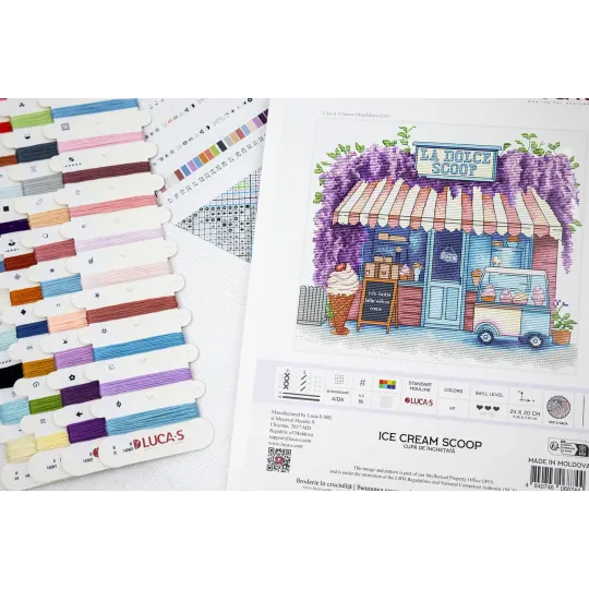 Cross Stitch Kit "Ice Cream Scoop" 24 x 20 cm SB1428