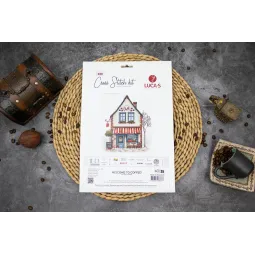 Kryželių siuvinėjimo rinkinys "Sveiki atvykę į kavą!" 18 x 20 cm SB1427