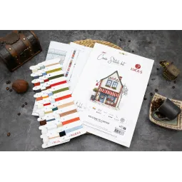 Kryželių siuvinėjimo rinkinys "Sveiki atvykę į kavą!" 18 x 20 cm SB1427