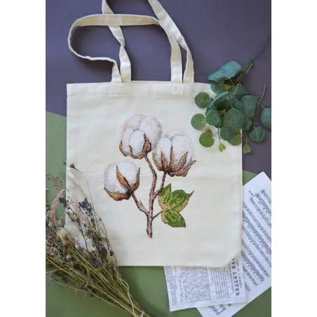 Cross-stitch kit. Shopper bag "Lightness of Being" 38 x 42 cm AAHB-001