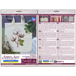 Kreuzstich-Set. Shopper Tasche "Leichtigkeit des Seins" 38 x 42 cm AAHB-001