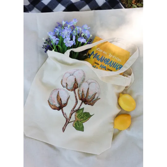 Kreuzstich-Set. Shopper Tasche "Leichtigkeit des Seins" 38 x 42 cm AAHB-001