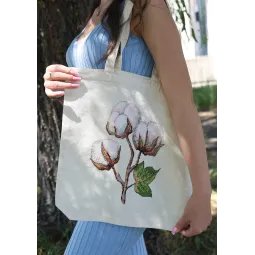 Kreuzstich-Set. Shopper Tasche "Leichtigkeit des Seins" 38 x 42 cm AAHB-001