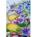 Kit point de croix "Un moment fleuri" 26x26 cm AAH-287