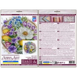 Cross-stitch kit "A floral moment" 26x26 cm AAH-287