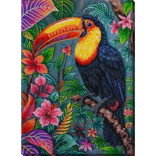 Kit de broderie de perles principal "The Exotic Beau" 27x39 cm AAB-949