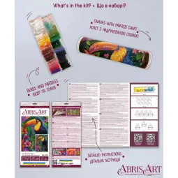 Pagrindinis karoliukų siuvinėjimo rinkinys "The Exotic Beau" 27x39 cm AAB-949