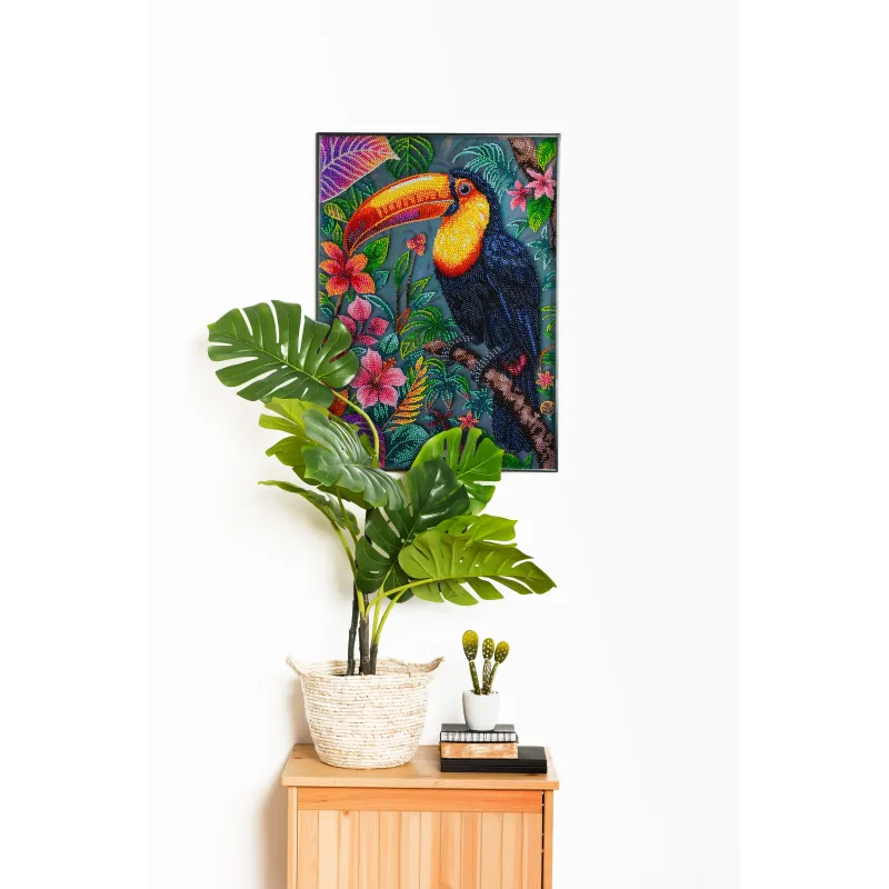 Kit de broderie de perles principal "The Exotic Beau" 27x39 cm AAB-949