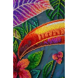 Stick-Set mit Perlen 'Der exotische Beau' 27x39 cm AAB-949