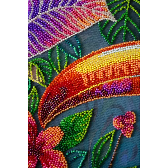 Stick-Set mit Perlen 'Der exotische Beau' 27x39 cm AAB-949