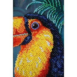 Stick-Set mit Perlen 'Der exotische Beau' 27x39 cm AAB-949