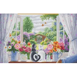 Cross Stitch Kit "The Window of Dreams" 49 x 32 cm SBU5088