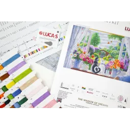 Kreuzstich-Set "Das Fenster der Träume" 49 x 32 cm SBU5088