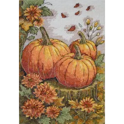 Kit de point de croix "Palette de jardin d'automne" 16x24 cm AAH-289