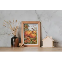 Kit de point de croix "Palette de jardin d'automne" 16x24 cm AAH-289