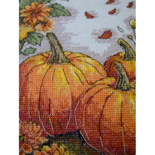 Kit de point de croix "Palette de jardin d'automne" 16x24 cm AAH-289