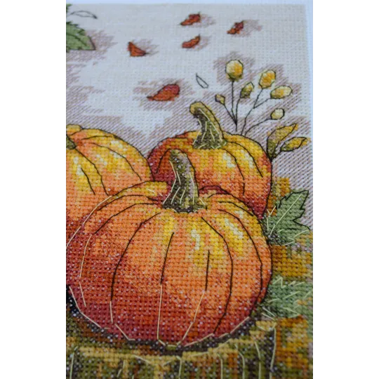 Kit de point de croix "Palette de jardin d'automne" 16x24 cm AAH-289